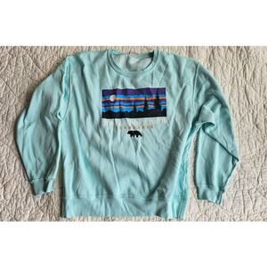Pacific & Co. Great Smoky Mountains Pullover Sweatshirt Size XL Light Blue‎